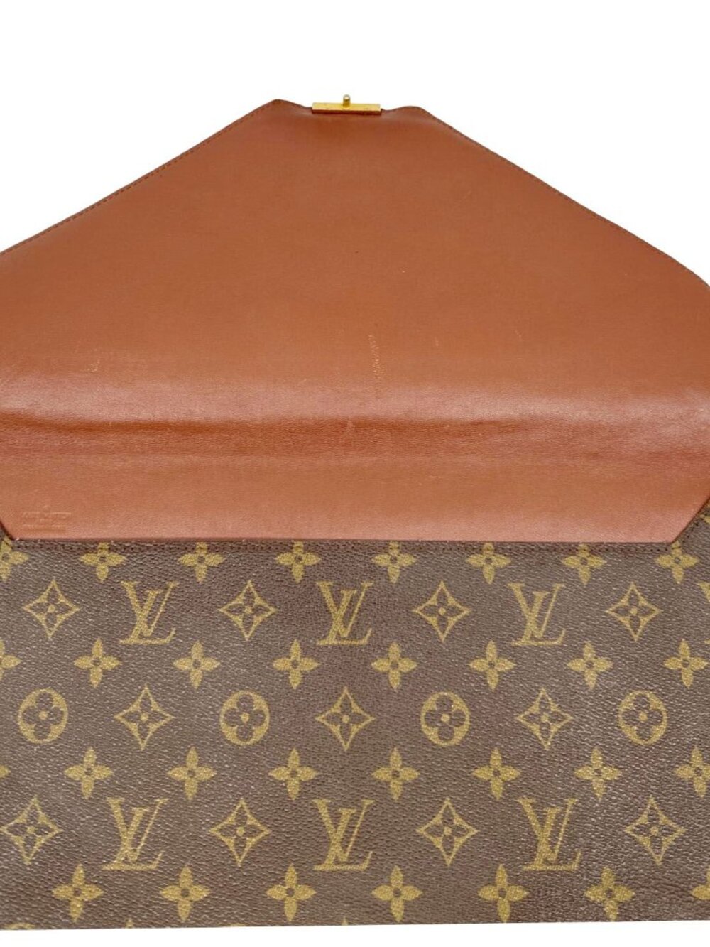 Louis Vuitton  Poche Plate Envelope Monogram Canvas Clutch Brown - Picture 4 of 14